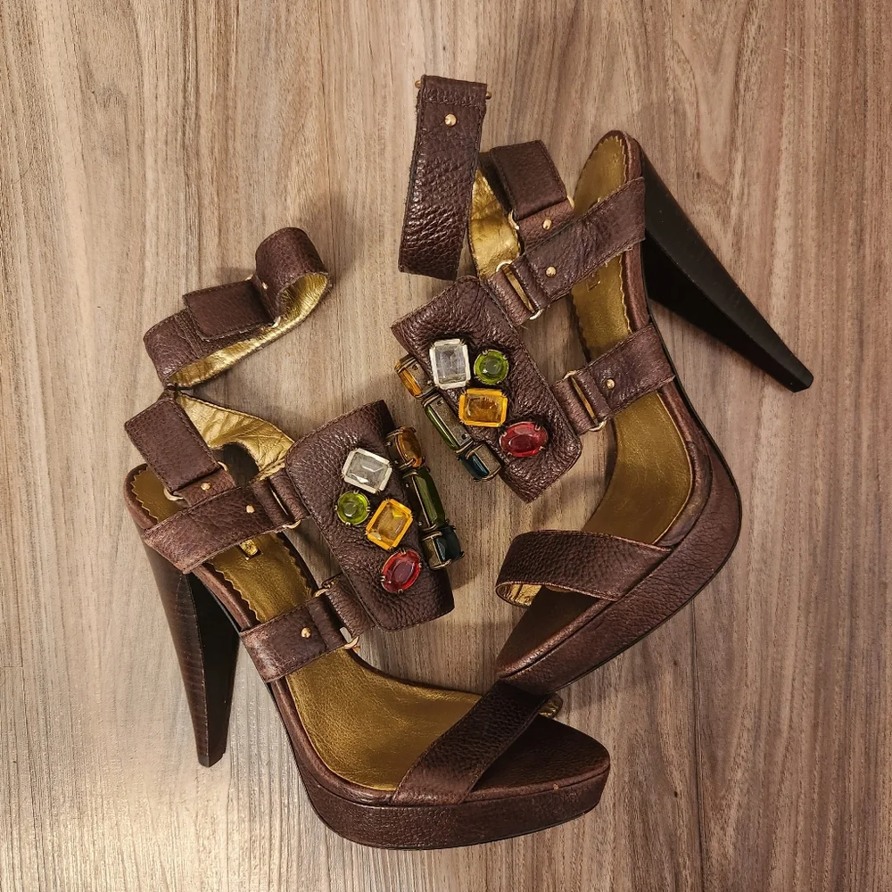 Report signature Dunbarton  jeweled heels size 7 - Picture 4 of 13